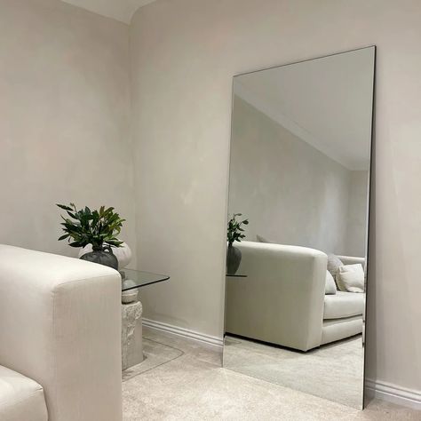 Frameless Mirror Bedroom, Large Rectangle Mirror, Mirrors Uk, Huge Mirror, Full Mirror, Esthetician Room, Frameless Mirror, Contemporary Mirror, Living Room Mirrors