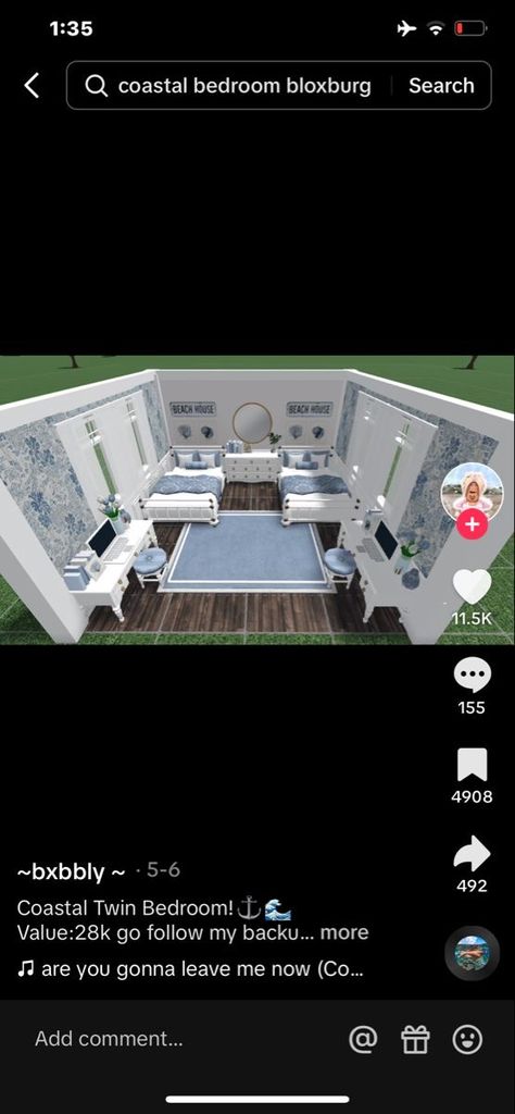 Bloxburg Beach Bathroom Ideas, Roblox Beach House Layout, Beach Theme Bloxburg House, 3x3 Coastal Bathroom Bloxburg, Coastal Bloxburg Laundry Room, Tsitp House Bloxburg, Beach House Inspo Bloxburg, Beach House Layout Floor Plans Bloxburg, Coastal Bathroom Bloxburg Ideas