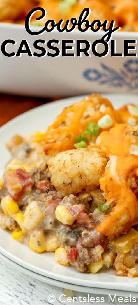 Cowboy Casserole Recipe, Cowboy Casserole, Cheese All, Beef Ground, Ground Beef Recipes Healthy, Tater Tot Casserole, Easy Meatloaf, Ground Beef Recipes Easy, Ground Beef Recipes For Dinner