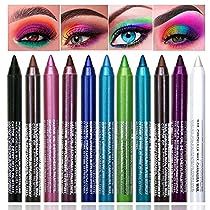 Colors Eyeliner, Professional Eye Makeup, Colorful Eyeliner, Metallic Eyeliner, Eye Makeup Set, Eye Makeup Tools, Blue Eyeliner, Glitter Eyeliner, Colored Eyeliner