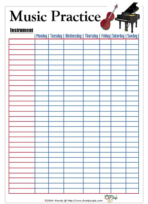 Piano Practice Chart Printables Free, Violin Practice Chart, Music Practice Chart, Piano Practice Chart, Practice Schedule, Music Printables, Feeling Unmotivated, Violin Practice, Beginner Piano