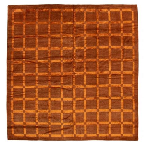 ECARPETGALLERY Hand-knotted Opulence Burnt Orange Viscose, Wool Rug - 9'9 x 9'9 - Bed Bath & Beyond - 41639425 Simple Elegant, Wool Carpet, Rug Store, Black Rug, Rugs Online, Burnt Orange, Nepal, Rugs On Carpet, Rug Runner