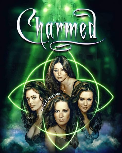 Charmed Tv Show Poster, Charmed Poster, Charmed Triquetra, Charmed Wallpaper, Charmed Tv Show, Charmed Book Of Shadows, Charmed Tv, Charmed Sisters, Nostalgia Aesthetic