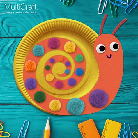 What do you call a snail on a ship? A snailor! 🐌 #MultiCraft #MakingCreativityAffordable #Crafty #KraftyKids Under The Sea Animals, Snail Craft, Paper Plate Craft, Cvc Words Kindergarten, Stage Decoration, Pinterest Diy Crafts, 3d Craft, Kindergarten Crafts, Paper Plate Crafts