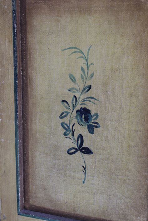 Decorative Furniture Painting, Rough Luxe, Painted Fabric, Screen Painting, Prussian Blue, Antique Fabrics, French Interior, Hand Painted Furniture, Folk Art Painting