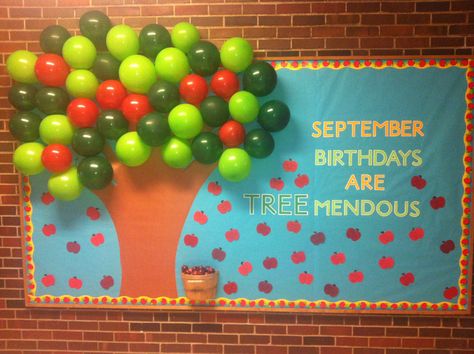 September Birthday Bulletin Board. September Birthday Board, September Birthday Bulletin Board Ideas, September Birthday Board Ideas, Cork Board Design Ideas, Cork Board Design, Board Design Ideas, September Bulletin Boards, Pta Bulletin Boards, Kindergarten Birthday