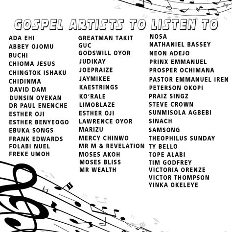 A list of highly recommended gospel artists drom Nigeria. #nigeria #music #gospel #christianity #artist #jesus #Nigerianchristainsongs #song #recommendedsongs #best #Holybible #Holy Spirit #tiktok #instagram #inspiration Christian Artists To Listen To, Songs Recommendations, Gospel Artists, Frank Edwards, Gospel Songs, Song Recommendations, Christian Artists, Gospel Song, Christian Songs