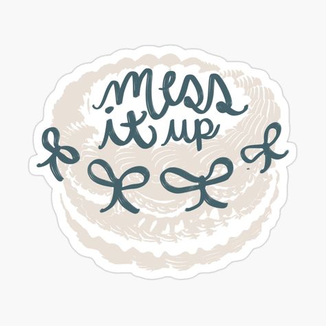 Get my art printed on awesome products. Support me at Redbubble #RBandME: https://www.redbubble.com/i/sticker/Mess-It-Up-Gracie-Abrams-by-NaomiesCorner/155401078.EJUG5?asc=u Mess It Up, Gracie Abrams Inspired Drawing, Mess It Up Gracie Abrams, Pc Customization, Gracie Abrams Sticker, Gracie Abrams Stickers Printable, Gracie Abrams Bookmark Print, Room Posters Aesthetic Gracie Abrams, Movie Treats