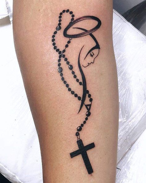 Virgin Mary Rosary Tattoo, Rosary Hand Tattoos For Women, Small Catholic Tattoos, Rosary Tattoo On Hand, Catholic Tattoos, Rosary Tattoo, Mom Tattoo, Wallpapers Cartoon, Body Tattoo