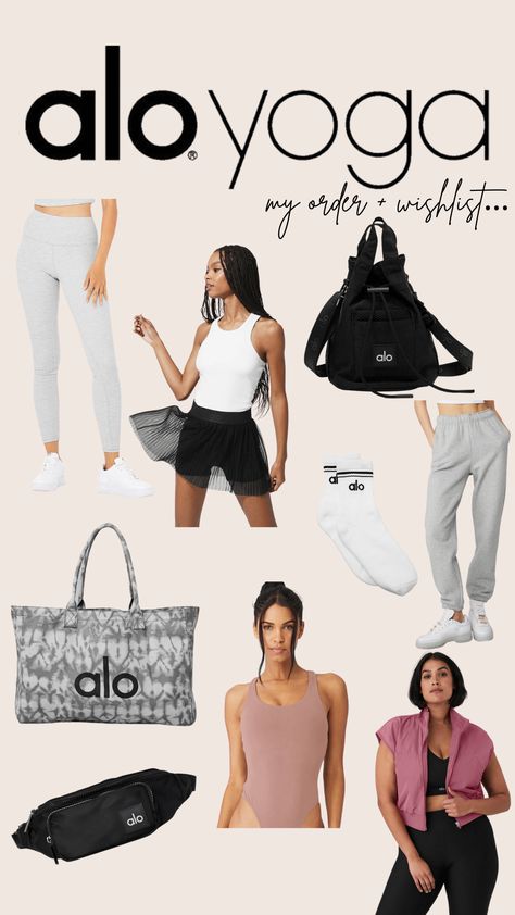 Alo Yoga Street Style, Alo Yoga Hat Outfit, Alo Yoga Tennis Skirt Outfit, Alo Hat Outfits, Alo Outfit Ideas, Alo Clothing, Alo Yoga Aesthetic, Yoga Street Style, Moto Leggings Outfit