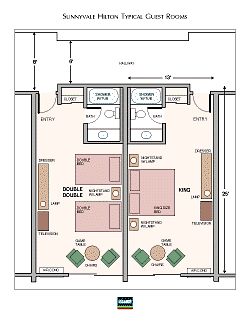 Small Hotel Room Design Plan, Small Hotel Plan Layout, Motel Design Plan, Small Hotel Room Layout Plan, Small Hotel Room Interior, Small Hotel Room Plan, Hotel Room Layout, Hilton Hotel Room, Standard Hotel Room Sizes