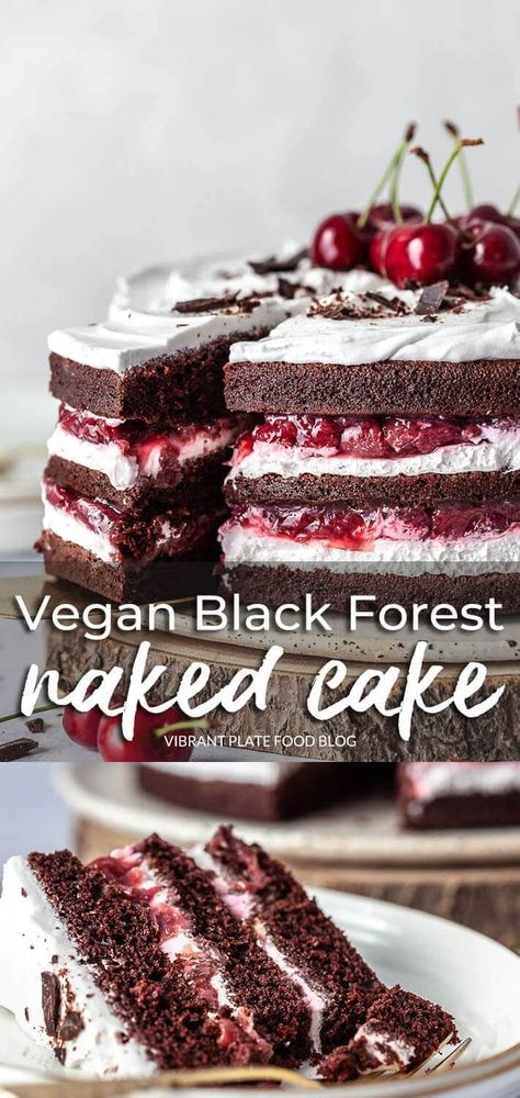 Vegan Black Forest Cupcakes, Dairy Free Black Forest Cake, Vegan Black Forest Gateau, Vegan Chocolate Cherry Cake, Vegan Black Forest Cake, Vegan Birthday Desserts, Vegan Black Forest, Dairy Free Birthday Cake, Dairy Free Deserts