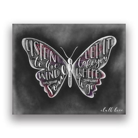 Biker Signs, Chalk Prints, Motivation Posters, Chalkboard Art Quotes, Chalk Design, Chalkboard Print, Decor Butterfly, Chalkboard Lettering, Sidewalk Chalk Art