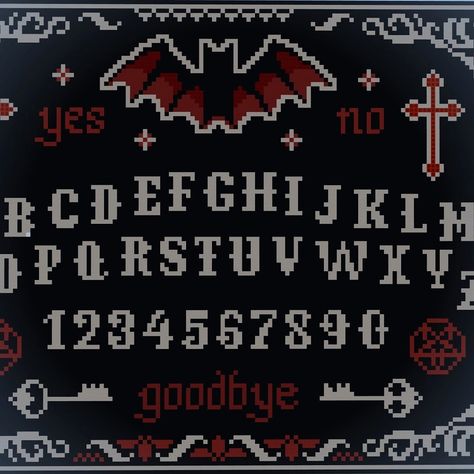 Minecraft pixel art Ouija Board Pixel Art, Pixel Pentagram, Minecraft Potion Pixel Art, Planchette Cross Stitch, Ouija Cross Stitch, Ouija Board, Minecraft Pixel Art, Perler Bead Art, Bead Art