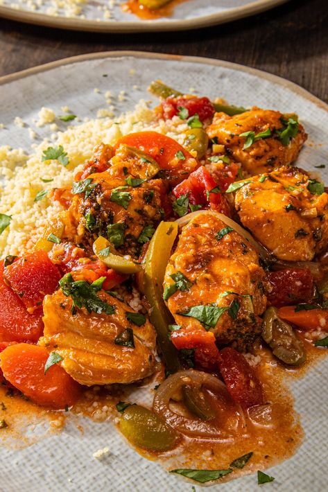 Fish Tagine Moroccan, Moroccan Fish Tagine, Fish Tagine Recipes, Moroccan Fish Recipe, Moroccan Feast, Tajine Recipes, Moroccan Tagine Recipes, Fish Tagine, Moroccan Recipe