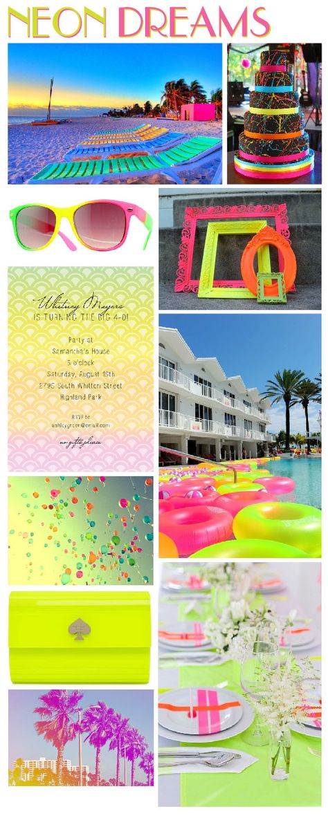 Fluro Party, Lumo Party, 80s Pool, Neon Parties, Neon Pool Parties, Pop Art Party, Wording Ideas, 18th Birthday Party Themes, Neon Birthday Party