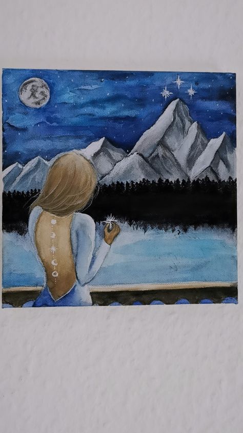 #acotar #velaris #feyre #rhysand Feyre And Rhysand Drawing, Acotar Painting Easy, Acotar Sketches Easy, Acotar Painting Ideas Easy, Velaris Painting Easy, Acotar Drawings Easy, Acotar Watercolor, Advanced Paintings, Feyre Drawing