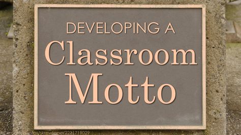 A video explaining how to create a Classroom Motto using inductive thinking. Classroom Motto, Class Motto, Class Quotes, Classroom Behavior, Gifted Education, New Class, A Classroom, 6th Grade, A Class