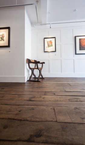 Aidan Meller Art Gallery Rustic Industrial Furniture, Rock Houses, Hatfield House, Oak Floorboards, Interior Cladding, Wood Worktop, Solid Oak Table, Riverside House, Aged Wood