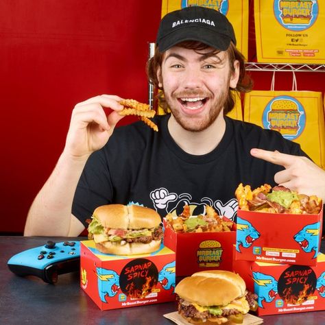 Mr Beast Burger, Beast Burger, Mr Beast, Mr. Beast, Pops Cereal Box, Cereal Box, Youtubers, Cereal, Snack Recipes