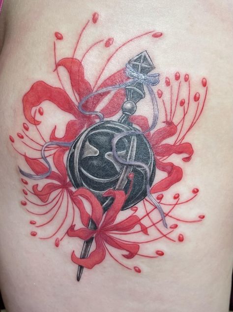 Madoka Magica Tattoo Ideas, Madoka Aesthetic, Madoka Magica Tattoo, Seed Tattoo, Gem Tattoo, Knight Tattoo, Magic Tattoo, Kawaii Tattoo, Lily Tattoo