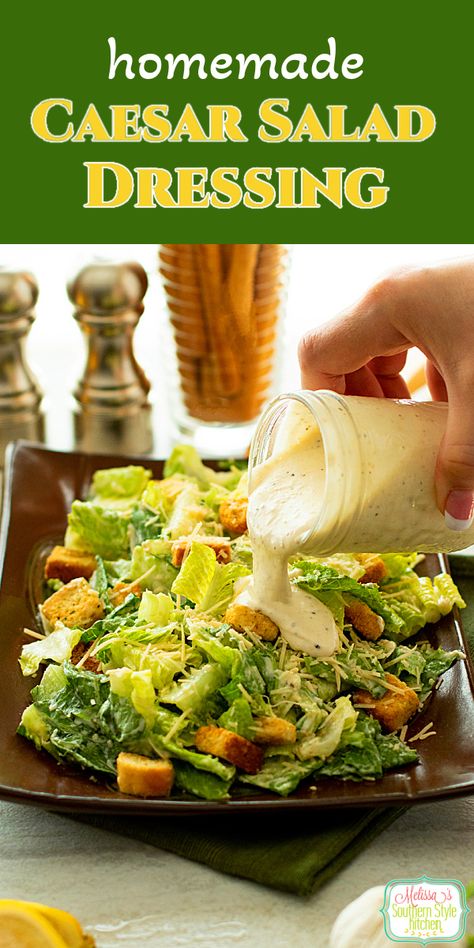 Skip the bottled dressing and make this creamy homemade Caesar Salad Dressing recipe using fresh ingredients from your own kitchen. #caesardressing #caesarsalad #homemadesaladdressing #saladdressingrecipes #freshcaesardressing Ceaser Dressing Recipe, Easy Caesar Salad Dressing, Dressing Hacks, Homemade Caesar Salad, Homemade Dressing Recipe, Ceasar Dressing, Caesar Salad Dressing Recipe, Caesar Dressing Recipe, Homemade Caesar Salad Dressing