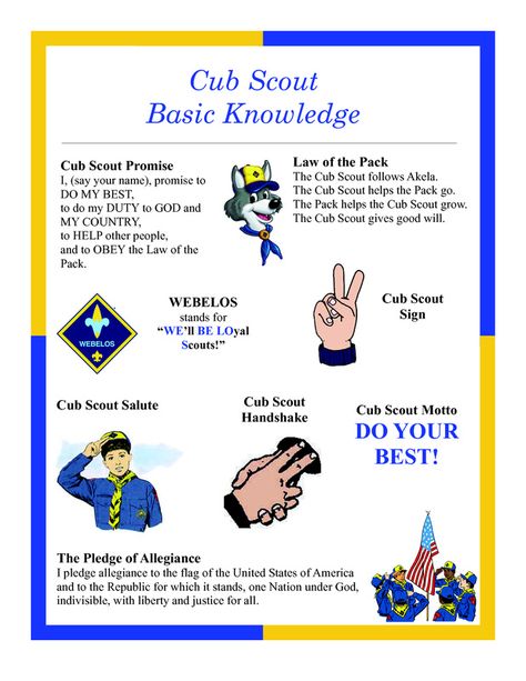 Picture Cub Scout Motto, Scout Salute, Boy Scout Law, Boy Scout Activities, Cub Scouts Wolf, Cub Scouts Bear, Scout Law, Tiger Scouts, Cub Scouts Tiger