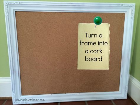 Framed Cork Board Ideas, Diy Framed Cork Board, Cork Board Diy, Diy Corkboard, Pinboard Diy, Cork Board Ideas, Repurpose Picture Frames, Diy Cork Board, Diy Bulletin Board