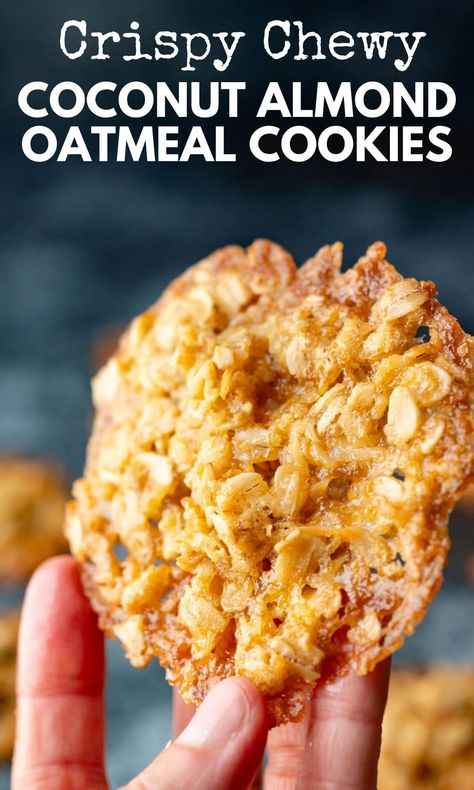 Gluten Free Oatmeal Coconut Cookies, Healthy Coconut Oatmeal Cookies, Crispy Coconut Cookies Recipes, Sugar Free Coconut Cookies, Irish Oatmeal Cookies, Gluten Free Coconut Cookies, Coconut Oatmeal Cookies Recipes, Almond Oatmeal Cookies, Soft And Chewy Oatmeal Cookies