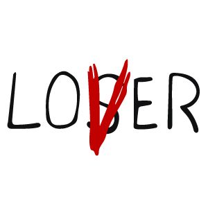 Loser Lover Painting, Lover Loser Tattoo, Cool Screensavers, Lover Loser, Yin Yang Tattoos, Cool Dude, No Bad Days, Tumblr Stickers, Anime Wall Art