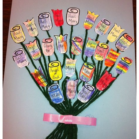 Kindergarten Spiritual Bouquet Spiritual Bouquet Catholic, Spiritual Bouquet, Corporal Works Of Mercy, Mothers Day Crafts Preschool, Religion Activities, Catholic Schools Week, Prayer Stations, Kindness Projects, Teaching Crafts