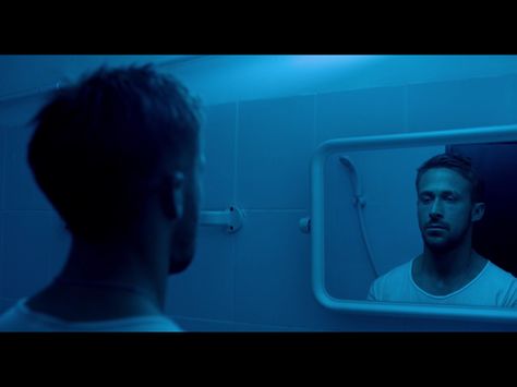 Mirror reflections. Blue.  Only God Forgives. Only God Forgives, Color In Film, Light Movie, Filmmaking Inspiration, Scene Aesthetic, God Forgives, Light Film, Movie Shots, Short Movie