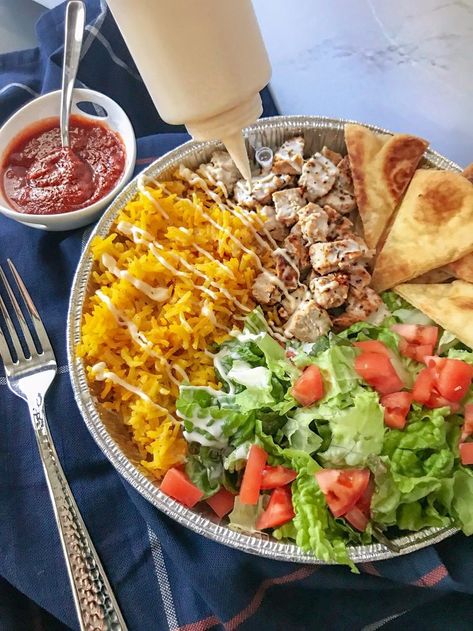 Halal Guys Recipe, Halal Guys Chicken And Rice, Halal Guys Chicken, Halal Guys, Chicken Over Rice, Halal Recipes, Man Food, Universal Language, Chicken And Rice