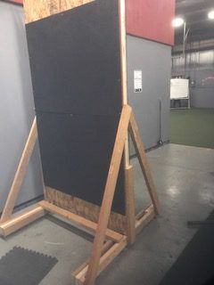 How to Build a Two Sided Plyo Wall with Wheels – Coach Johansen Diy Plyo Baseball Wall, Lacrosse Bounce Back Wall Diy, Diy Lacrosse Rebounder, Diy Plyo Box, Baseball Training Equipment, Splitting Wood, Baseball Workouts, Diy Medicine, Wood Projects Plans