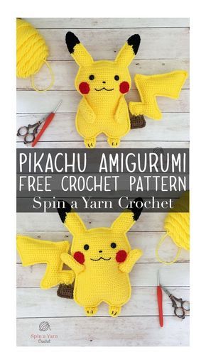 Crochet Cuddlers, Crochet Ragdoll, Pikachu Amigurumi, Minion Crochet Patterns, Minion Pattern, Pokemon Crochet, Pokemon Crochet Pattern, Minion Crochet, Elsa Doll