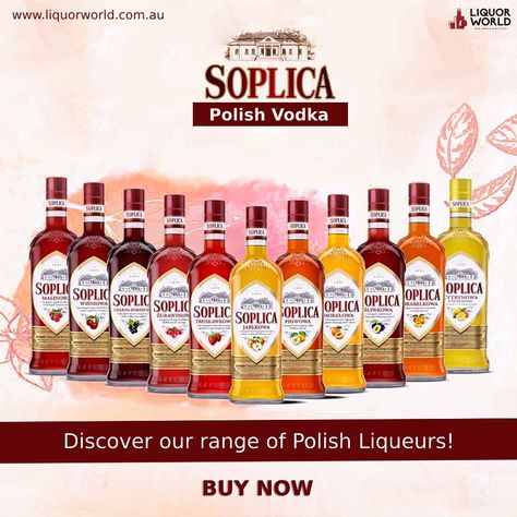 🍹🌟 Soplica Polish Vodka - Discover Our Range of Polish Liqueurs at Liquor World! 🌟🍹 Dive into the exquisite world of Soplica Polish Vodka and explore our diverse selection of Polish liqueurs, now available at Liquor World! Each bottle of Soplica is a testament to authentic Polish craftsmanship, offering a variety of delightful flavors that cater to every taste. 🌟 Key Features: 👉 Authentic Polish Craftsmanship 👉 Rich Variety of Flavours 👉 Premium Quality Liqueurs From traditional fruit flav... Polish Vodka, Liqueur, Liquor, Vodka, Premium Quality, Key, Range, Fruit, Drinks