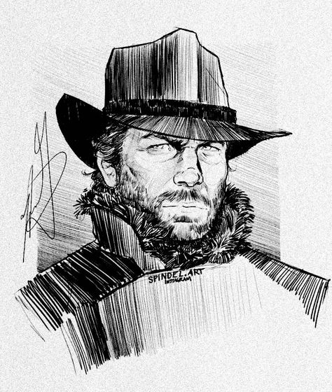 Red Dead Redemption Art, Bear Sketch, Western Artwork, Red Dead Redemption Ii, Red Redemption 2, Arte Punk, Dragon Ball Painting, Arthur Morgan, Art Tools Drawing