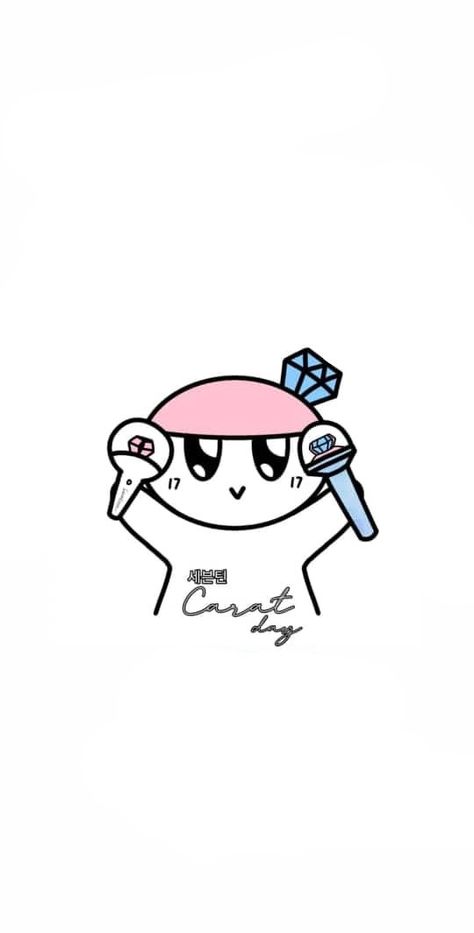 Seventeen Chibi Wallpaper, Caratbong Drawing, Carat Nails Seventeen, Scoups Cartoon, Seventeen Doodle Art, Bongbong Seventeen, Bongbongie Seventeen, Svt Nails, Seventeen Cartoon