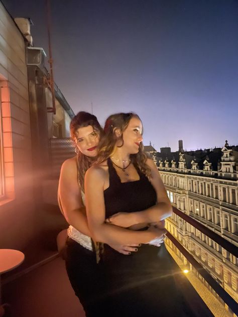 Lesbian Date Night Aesthetic, Lesbian Date Night, Aesthetic Rooftop, Date Night Aesthetic, View At Night, Rooftop View, Couple Inspo, 2024 Vision, Night Aesthetic