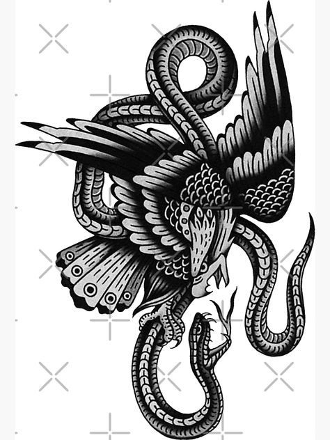 "Traditional Bald Eagle Fighting Snake Tattoo" Magnet for Sale by Cesar Caligula | Redbubble Bald Eagle Black And White, Eagle With Snake Tattoo, Eagle Snake Tattoo, Eagle Snake, Snake Tattoo Design, Snake Tattoo, Tattoo Inspo, Tattoo Stickers, Art Class