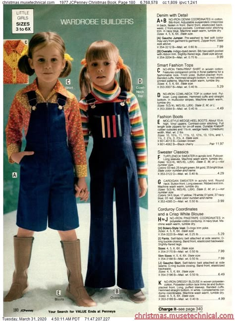 1977 JCPenney Christmas Book, Page 180 - Christmas Catalogs & Holiday Wishbooks 70s 80s Party, Adopting Older Children, 80s Fashion Kids, Decades Outfits, Jcpenney Catalog, 1970s Outfits, 70s Mode, 80s Inspired Outfits