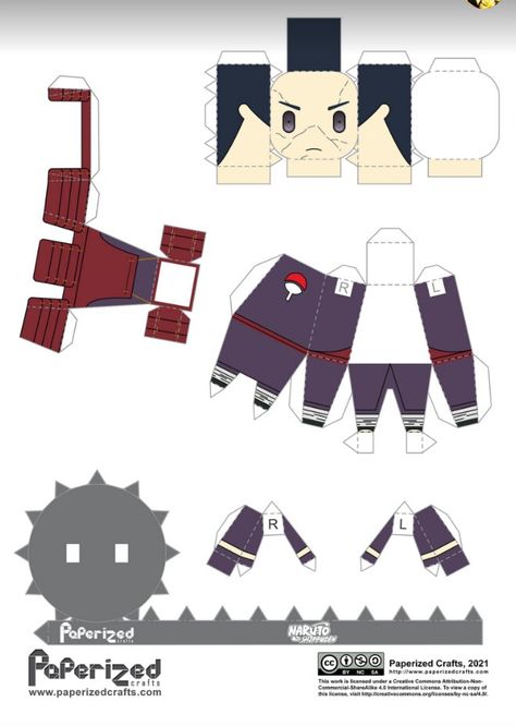 Paperized Crafts, Paper Doll Craft, Anime Crafts Diy, Anime Paper, Anime Butterfly, Paper Doll Template, Anime Crafts, Anime Akatsuki, Madara Uchiha