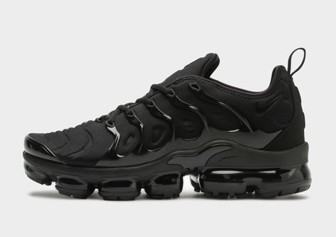 Black Nike Air VaporMax Plus - JD Sports Trainers Mens, Air Vapormax Plus, Nike Air Vapormax Plus, Baskets Nike, Air Vapormax, Air Max Plus, Triple Black, Nike Air Vapormax, Black Nike