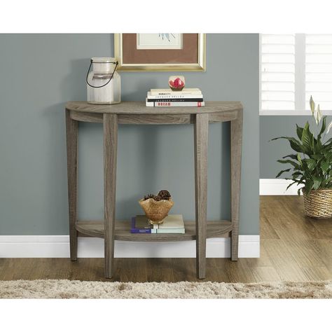 Blakeway Half Moon Console Table Small Entry Table Decor, Small Entry Table, Homemaking Ideas, Console Table Decor, Half Moon Console Table, Brown Laminate, Narrow Sofa, Entry Table Decor, Console Entryway