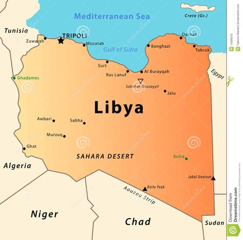 Map of Libya Libya Map, The World Map, Ancient Hebrew, Security Service, Libya, Tunisia, Countries Of The World, Ancient Greek, World Map