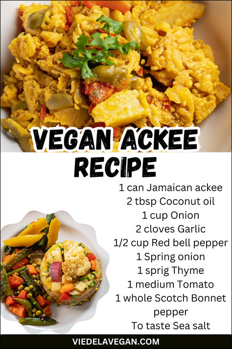 Vegan Ackee Recipe Vegan Haitian Food, Vegan Jamaican Recipes, Caribbean Vegan Recipes, Ackee Recipes, Vegan Alkaline Recipes, Vegan Ackee, Salt Fish Recipe, Alkaline Vegan Recipes, Onions And Tomatoes