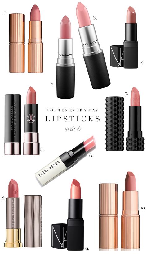 Best Everyday Lipsticks Best Everyday Lipstick, Best Pink Nude Lipstick, Best Mauve Lipstick, Bridal Lipstick Colors, Lipstick Colors For Blondes, Best Wedding Lipstick, Peach Nude Lipstick, Brownish Pink Lipstick, Peach Pink Lipstick