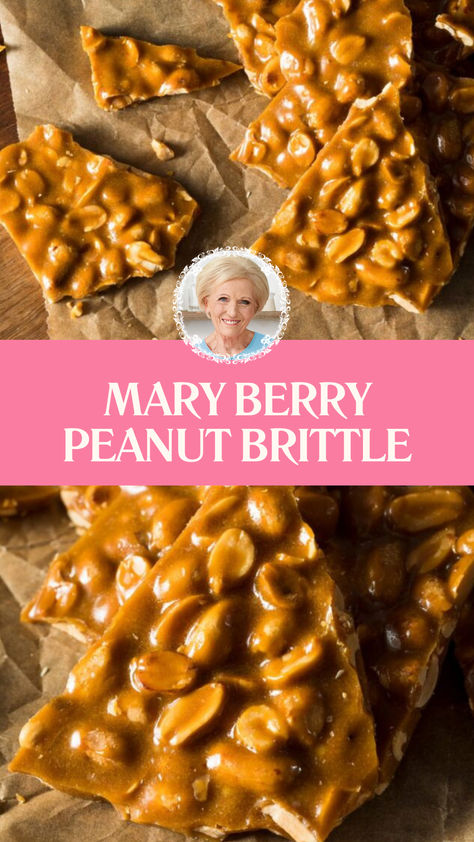 Mary Berry Peanut Brittle Autumn Brittle, Easy Peanut Brittle, Easy Peanut Brittle Recipe, English Baking, Mary Berry Recipes, Peanuts Butter, Peanut Brittle Recipe, Mary Berry Recipe, Berry Recipes