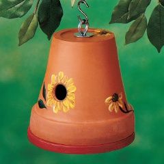 Flowerpot Birdhouse | Birds & Blooms Birdhouse Projects, Bird House Feeder, Bird House Plans, Bird House Kits, Bird Aviary, Clay Flower Pots, Birdhouse Designs, Diy Birds, Bird Houses Diy