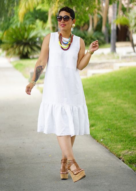 Diy Linen Dress, Growth Podcast, Mimi G Style, New Look Patterns, Mimi G, Alex Rodriguez, Wonderful Weekend, Breezy Dress, Classy Dress Outfits